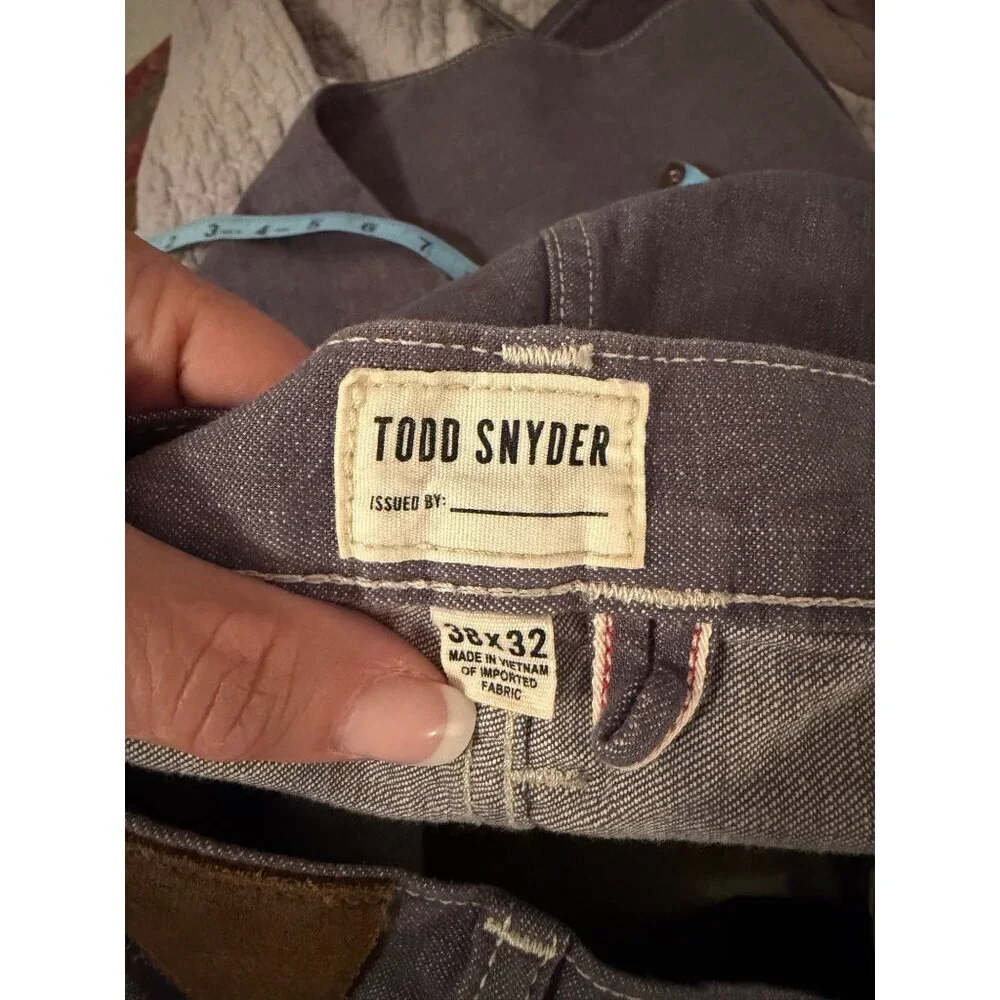 Todd Snyder Mens Jeans Size 38/32 Gray Slim Fit Lightweight Selvedge Japanese